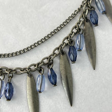 Load image into Gallery viewer, Double Strand Silver Tone Fringe Womens Necklace 19"