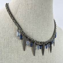 Load image into Gallery viewer, Double Strand Silver Tone Fringe Womens Necklace 19"