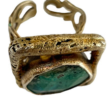 Load image into Gallery viewer, Vintage 925 Turquoise Bezel Set Statement Ring Size 6 3/4