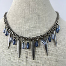 Load image into Gallery viewer, Double Strand Silver Tone Fringe Womens Necklace 19"