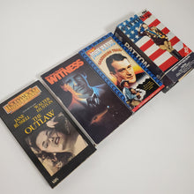Load image into Gallery viewer, VHS Movie Lot The Outlaw Witness Sagebrush Trail & Patton
