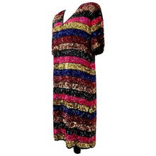 Load image into Gallery viewer, Gold Star Sequin Dress Size XL