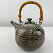 Load image into Gallery viewer, Vintage Funnel Lid Tea Pot with Bamboo Handle SIgned