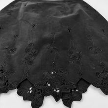 Load image into Gallery viewer, Vintage Faux Suede Black Embroidered & Beaded Skirt Size 8