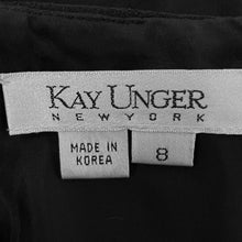 Load image into Gallery viewer, Vintage Faux Suede Black Embroidered & Beaded Skirt Size 8