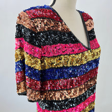 Load image into Gallery viewer, Gold Star Sequin Dress Size XL