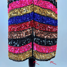 Load image into Gallery viewer, Gold Star Sequin Dress Size XL