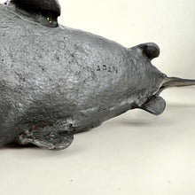 Load image into Gallery viewer, Cast Iron Fish Bell Okimono Meiji Taisho 13" Japan Antique