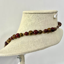 Load image into Gallery viewer, Vintage Polished Stone Bead Necklace 24"