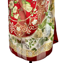 Load image into Gallery viewer, Vintage Valentino Red Floral Silk Scarf Made in Italy 33 x 33