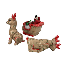 Load image into Gallery viewer, Kimple Christmas Hand-Painted Santa Clause in Sleigh and Reindeer Set