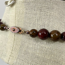 Load image into Gallery viewer, Vintage Polished Stone Bead Necklace 24"