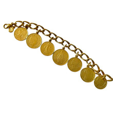 Load image into Gallery viewer, Ben Amun Gold Queen Elizabeth Coin Bracelet