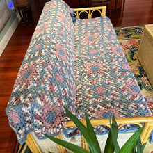 Load image into Gallery viewer, Wool Knit Granny Square Afghan Blanket 86 x52