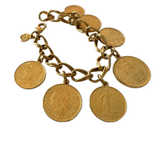 Load image into Gallery viewer, Ben Amun Casablanca Fez El Bali Gold Coin Bracelet
