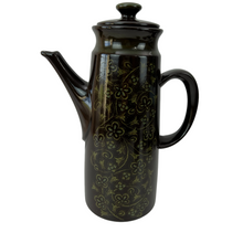 Load image into Gallery viewer, 60s Madeira Brown and Green Floral Carafe Pitcher Coffee Serving Set