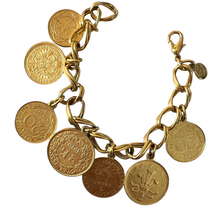 Load image into Gallery viewer, Ben Amun Gold Queen Elizabeth Coin Bracelet