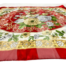Load image into Gallery viewer, Vintage Valentino Red Floral Silk Scarf Made in Italy 33 x 33