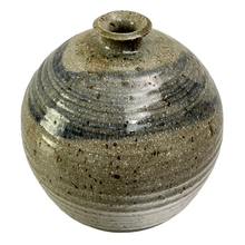 Load image into Gallery viewer, Signed Round Glazed Stoneware Pottery Vase