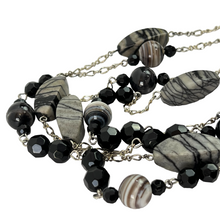 Load image into Gallery viewer, Natural Stone and Faceted Glass Bead Necklace Pair