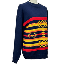Load image into Gallery viewer, Vintage Vanderbilt Aztec Knit Pullover Sweater Size Medium