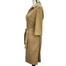 Load image into Gallery viewer, Vintage Faux Suede Camel Shirt Dress Size 8P