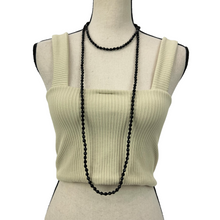 Load image into Gallery viewer, Long black Flapper girl necklace.