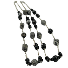 Load image into Gallery viewer, Natural Stone and Faceted Glass Bead Necklace Pair