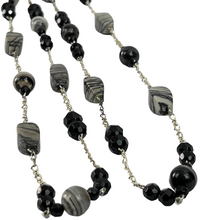 Load image into Gallery viewer, Natural Stone and Faceted Glass Bead Necklace Pair
