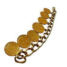 Load image into Gallery viewer, Ben Amun Gold Queen Elizabeth Coin Bracelet