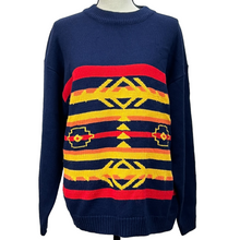 Load image into Gallery viewer, Vintage Vanderbilt Aztec Knit Pullover Sweater Size Medium