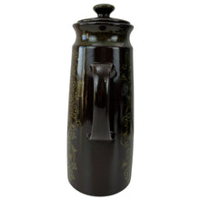 Load image into Gallery viewer, 60s Madeira Brown and Green Floral Carafe Pitcher Coffee Serving Set
