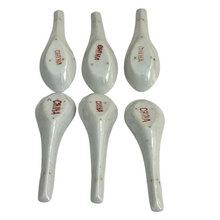 Load image into Gallery viewer, Vintage Chinese Porcelain Soup Spoons Hand Painted Enamel Flowers Set of 6