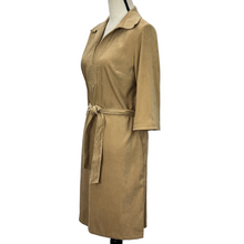 Load image into Gallery viewer, Vintage Faux Suede Camel Shirt Dress Size 8P