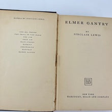 Load image into Gallery viewer, Elmer Gantry by Sinclair Lewis 1927 Fourth Printing