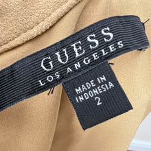 Load image into Gallery viewer, Tan Faux Suede Lace Up Dress Size 2