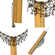 Load image into Gallery viewer, Vintage Hand-Beaded Glass Bead Bib Necklace
