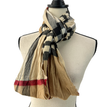 Load image into Gallery viewer, Dillard's Plaid Infinity Scarf Made in Germany