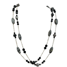 Load image into Gallery viewer, Natural Stone and Faceted Glass Bead Necklace Pair