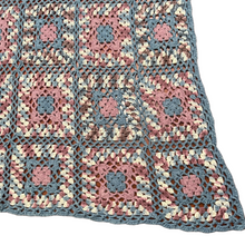 Load image into Gallery viewer, Wool Knit Granny Square Afghan Blanket 86 x52