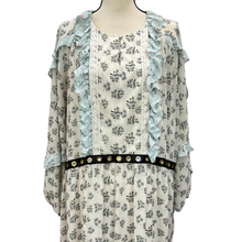 Load image into Gallery viewer, Truly You Ruffle Hem Skater Dress In Ditsy Floral Size 28