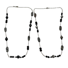 Load image into Gallery viewer, Natural Stone and Faceted Glass Bead Necklace Pair