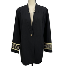 Load image into Gallery viewer, Chico's Gold Embroided Blazer Jacket Size 2