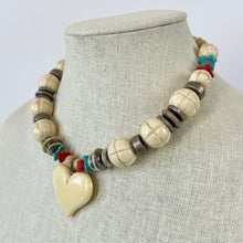 Load image into Gallery viewer, Heart Collar Women Necklace 15.5"