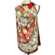Load image into Gallery viewer, Vintage Valentino Red Floral Silk Scarf Made in Italy 33 x 33