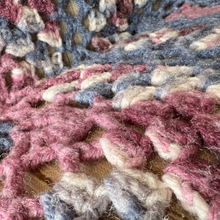 Load image into Gallery viewer, Wool Knit Granny Square Afghan Blanket 86 x52