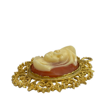 Load image into Gallery viewer, Vintage Raised Profile Cameo Pendant