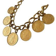 Load image into Gallery viewer, Ben Amun Gold Queen Elizabeth Coin Bracelet