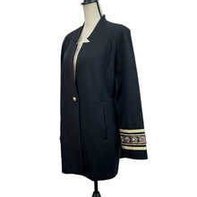 Load image into Gallery viewer, Chico's Gold Embroided Blazer Jacket Size 2