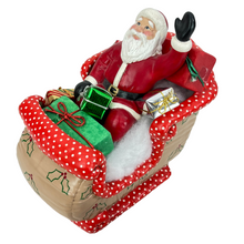 Load image into Gallery viewer, Kimple Christmas Hand-Painted Santa Clause in Sleigh and Reindeer Set